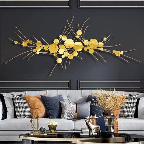 Modern Abstract Gold Twisted Metal & Stainless Steel Wall Decor Art Living Room Bedroom. . Homary wall decor